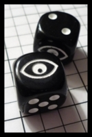 Dice : Dice - 6D - Eye Black and White by jspassnthru - Ebay Mar 2011